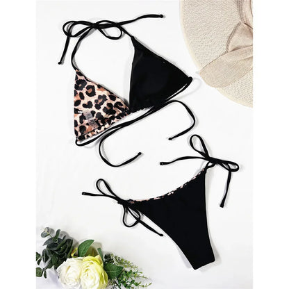 Leopard Satin Bikini-Set – wild, glänzend & ultra feminin