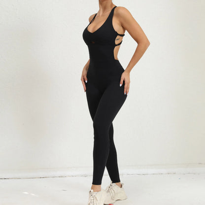 Seamless Yoga Jumpsuit – Sculpted Fit & Feminine Flow
