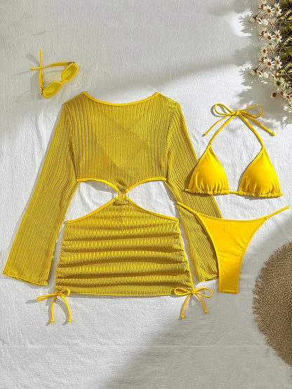 Bikini-Set mit Mesh Cover-Up – sexy, vielseitig & perfekt für deinen Beach-Look