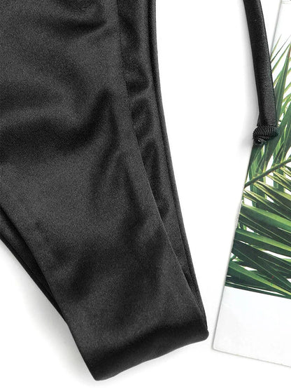 Metallic Satin Bikini-Set – glänzender Style mit brasilianischem Cut