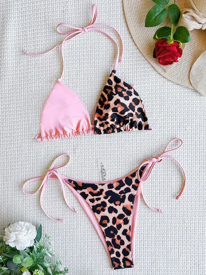 Leopard Satin Bikini-Set – wild, glänzend & ultra feminin