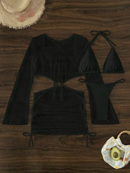 Bikini-Set mit Mesh Cover-Up – sexy, vielseitig & perfekt für deinen Beach-Look