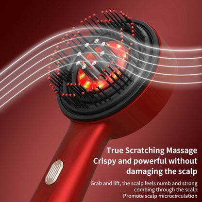 Elektrischer Vibra-Massagekamm mit Rotlicht-Therapie – Stimuliere Dein Haarwachstum! ✨