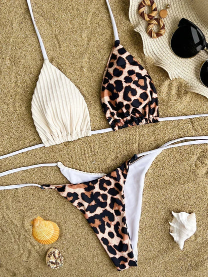 Leopard Satin Bikini-Set – wild, glänzend & ultra feminin