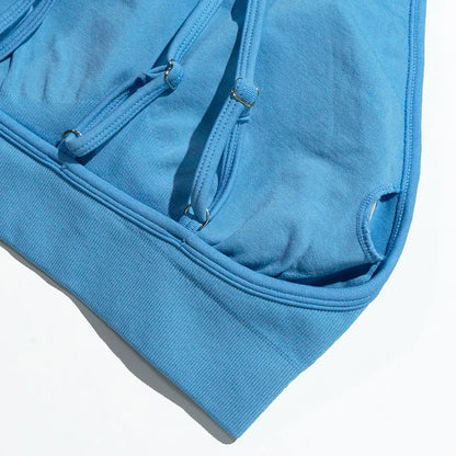 Hochgeschlossener Sport-BH mit Offenem Rücken für Damen – Stilvolles Yoga-Tanktop