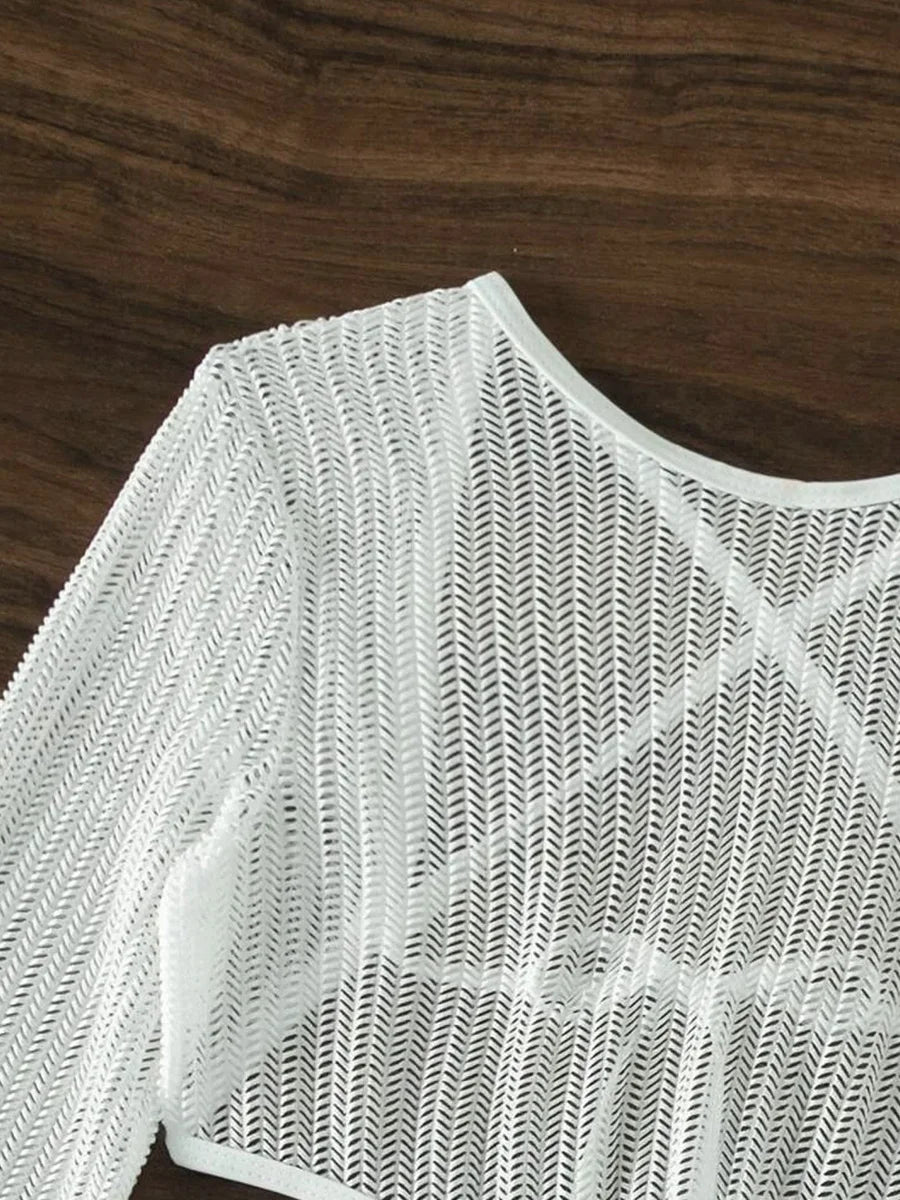 Bikini-Set mit Mesh Cover-Up – sexy, vielseitig & perfekt für deinen Beach-Look