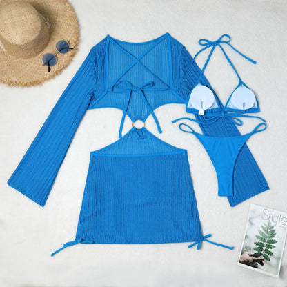 Bikini-Set mit Mesh Cover-Up – sexy, vielseitig & perfekt für deinen Beach-Look