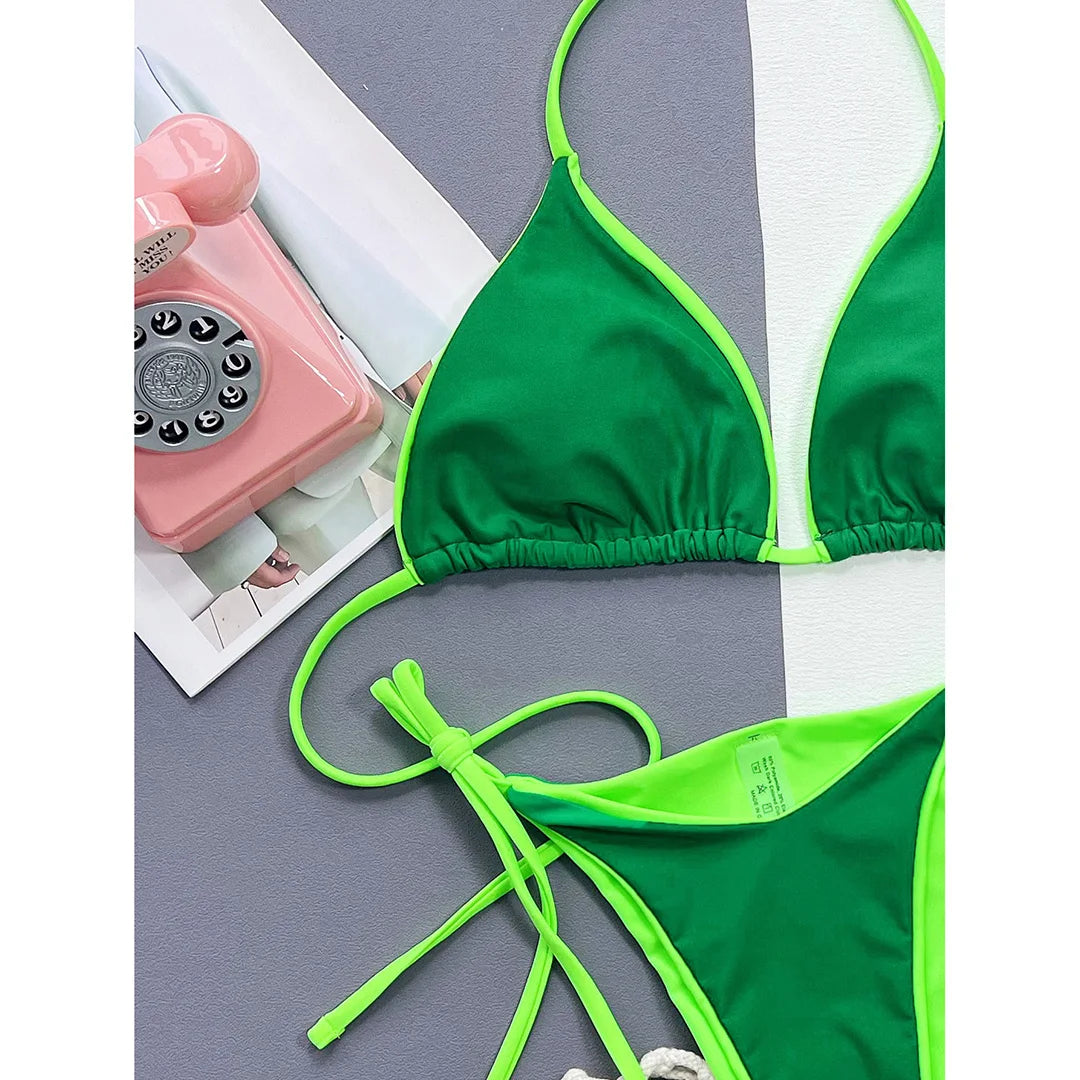 Halter-Bikini im Brazilian-Style – sexy, farbenfroh & perfekt für deinen Sommer