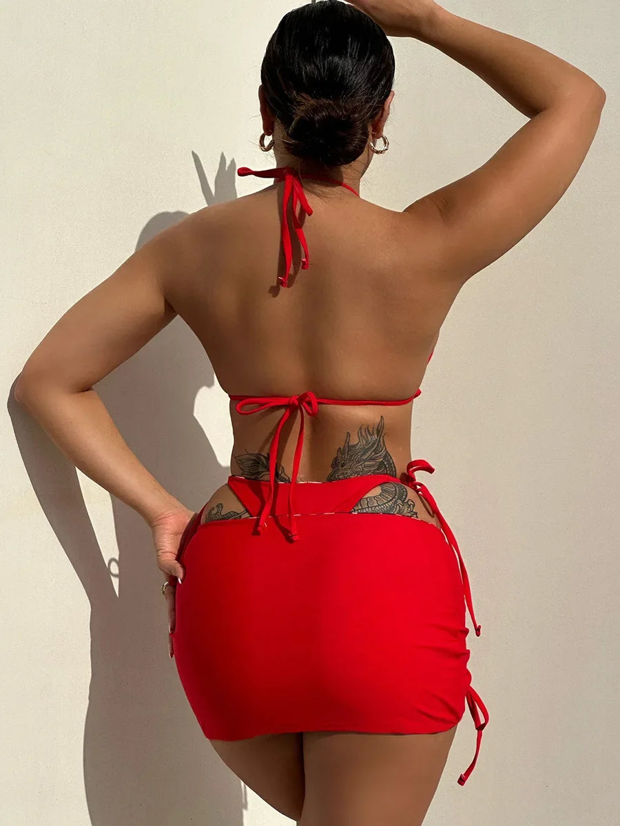 Wendbarer 3-teiliges Bikini-Set – zwei Styles in einem!