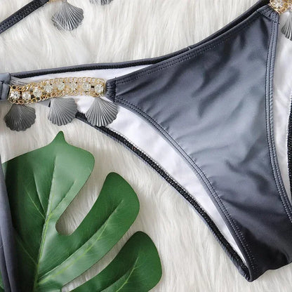 Shell-Diamond Bikini – luxuriös, verspielt & absolut strandtauglich