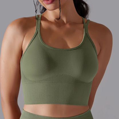 Crossover Back Sports Bra – Power. Halt. Style.