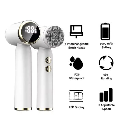 6-in-1 Gesichtsreinigungsbürste mit LED-Display – Dein Beauty-Upgrade für strahlende Haut! ✨