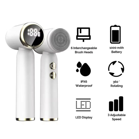 6-in-1 Gesichtsreinigungsbürste mit LED-Display – Dein Beauty-Upgrade für strahlende Haut! ✨