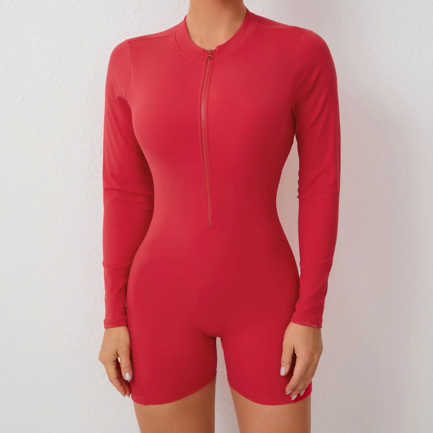 V-Rücken Scrunch Sport-Jumpsuit – Perfekte Kombination aus Style & Performance