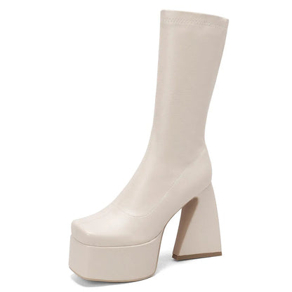 Platform Ankle Boots mit Zipper – Cool. Komfortabel. Club-Ready.