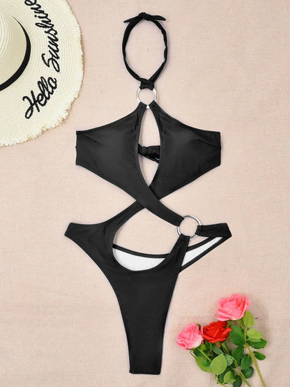 Cut-Out Monokini mit Ringen – modern, sexy & detailverliebt
