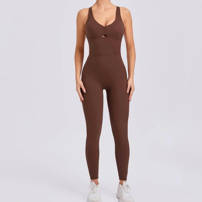 Seamless Yoga Jumpsuit – Sculpted Fit & Feminine Flow
