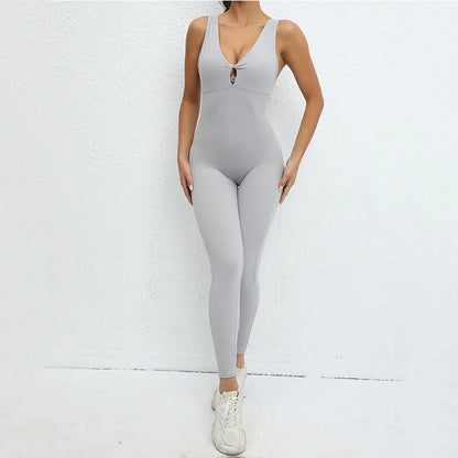 Rückenfreier Yoga-Overall – Stylischer Einteiler für Sport & Fitness