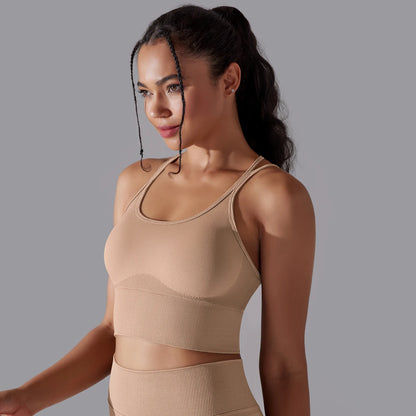 Crossover Back Sports Bra – Power. Halt. Style.