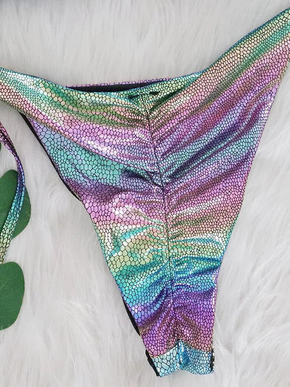 Gradient Snake Bikini – glänzend, wild & ultra feminin