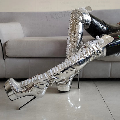 LAIGZEM Frauen Überknie-Stiefel – Verführerisch. Selbstbewusst. Extra hoch.