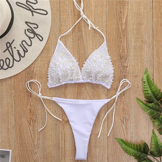 Luxus-Perlen Bikini – zart, sexy & außergewöhnlich