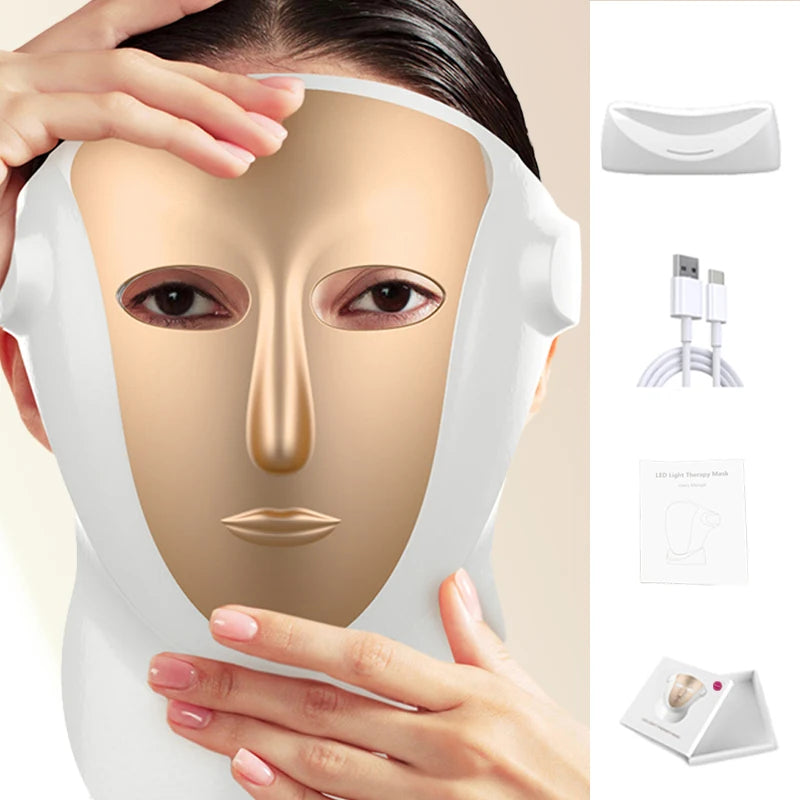 VanCostar Premium LED-Gesichtsmaske mit 807 LEDs & Rotlicht-Therapie – Dein persönliches Luxus-Spa zuhause! ✨