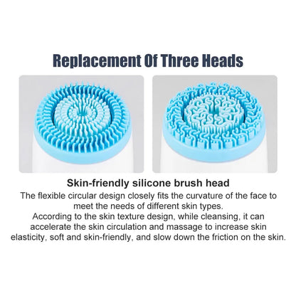 3-in-1 Elektrische Sonic-Reinigungsbürste – Dein persönliches Spa-System für makellose Haut! ✨