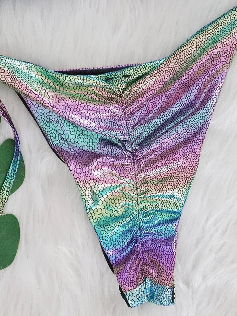 Gradient Snake Bikini – glänzend, wild & ultra feminin