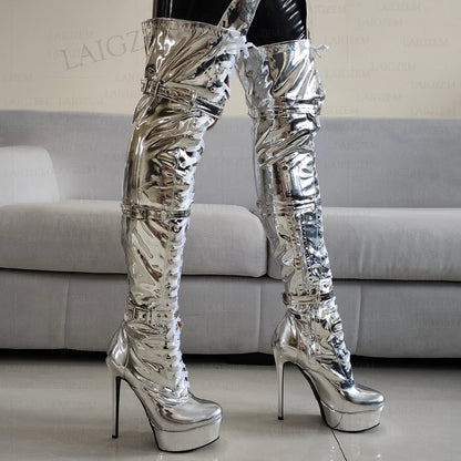 LAIGZEM Frauen Überknie-Stiefel – Verführerisch. Selbstbewusst. Extra hoch.