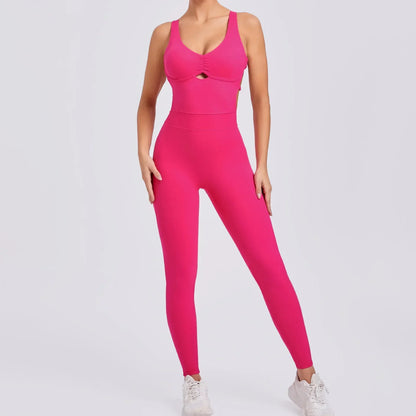 Seamless Yoga Jumpsuit – Sculpted Fit & Feminine Flow