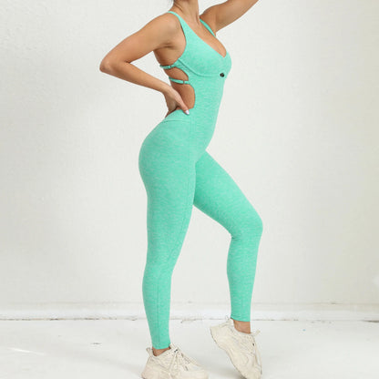Seamless Yoga Jumpsuit – Sculpted Fit & Feminine Flow