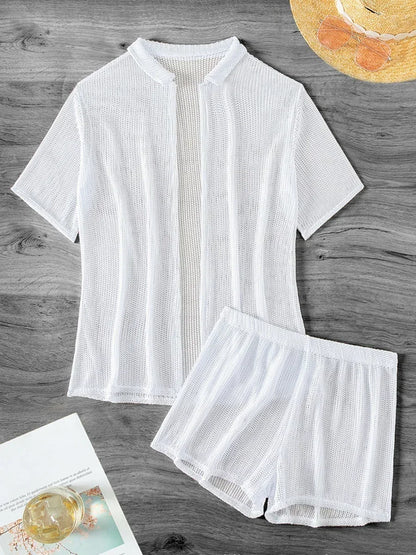 Gehäkeltes Strand-Set mit Shorts – lässig, sexy & perfekt für Strandtage