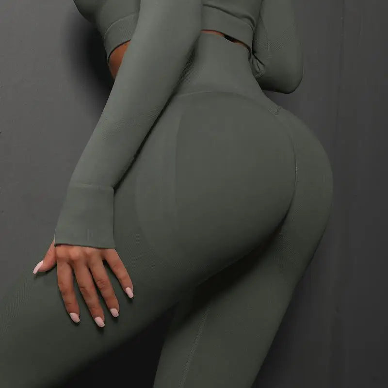 Nahtlose Fitness-Leggings – Push-Up & Hohe Taille für Perfekten Halt