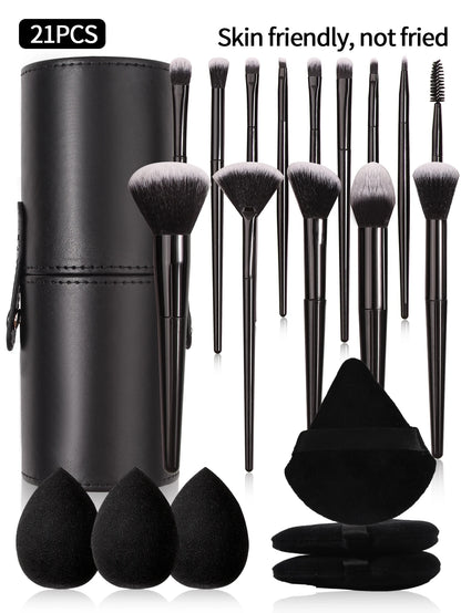 Profi-Make-up-Pinselset Schwarz – Superweich, Präzise, Unverzichtbar! ✨