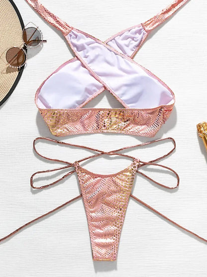 Schlangenhaut Bikini-Set – wild, sexy & ultra feminin