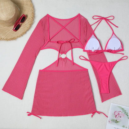 Bikini-Set mit Mesh Cover-Up – sexy, vielseitig & perfekt für deinen Beach-Look