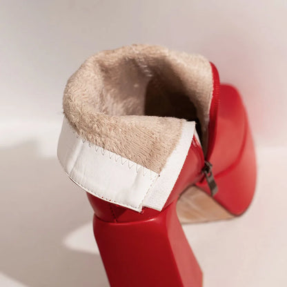 Platform Ankle Boots mit Zipper – Bold. Clean. Fashion-Statement.