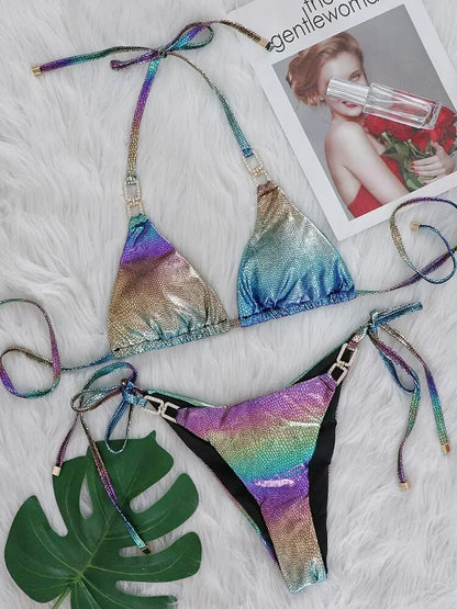 Gradient Snake Bikini – glänzend, wild & ultra feminin