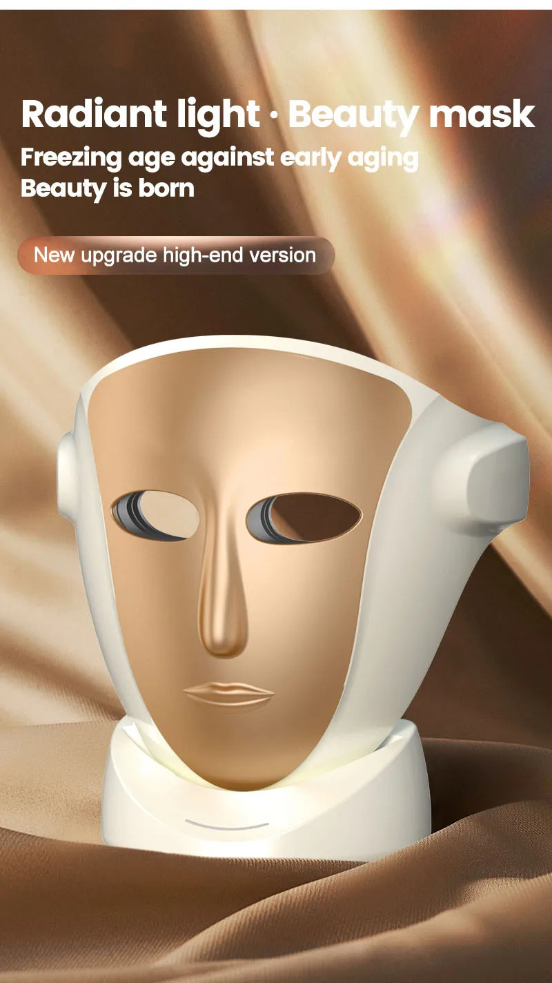 VanCostar Premium LED-Gesichtsmaske mit 807 LEDs & Rotlicht-Therapie – Dein persönliches Luxus-Spa zuhause! ✨