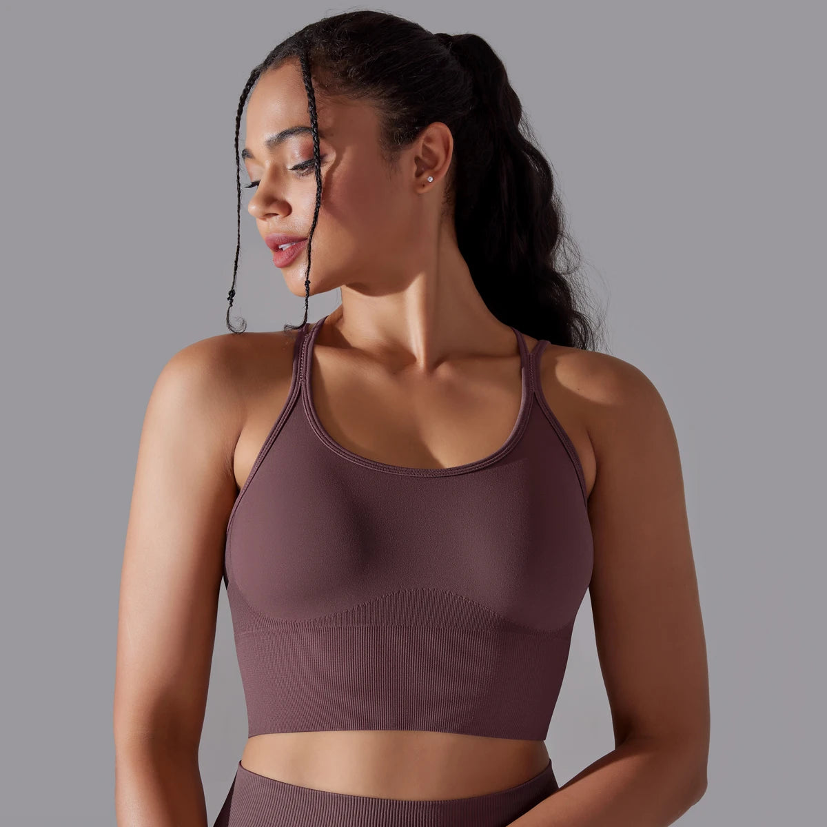 Crossover Back Sports Bra – Power. Halt. Style.