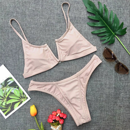 Denim-Style Bikini-Set – cool, sexy & perfekt für den Sommer
