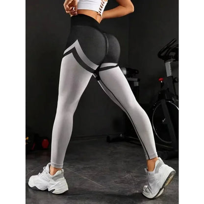 Nahtlose Streifen‑Butt‑Lift Leggings – High‑Waist Power für dein Workout