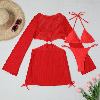 Bikini-Set mit Mesh Cover-Up – sexy, vielseitig & perfekt für deinen Beach-Look
