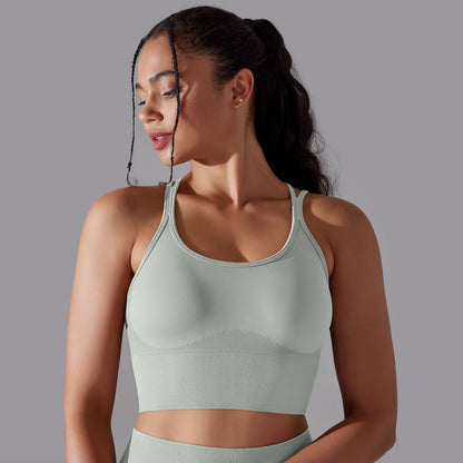 Crossover Back Sports Bra – Power. Halt. Style.