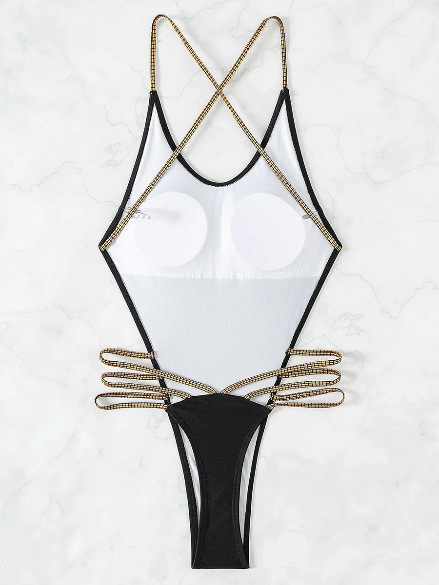 Backless Monokini mit Kreuzträgern – ultraknapper Schnitt für selbstbewusste Looks