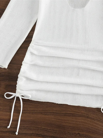 Gehäkeltes Langarm-Strandkleid – stylisch, luftig & perfekt für heiße Tage