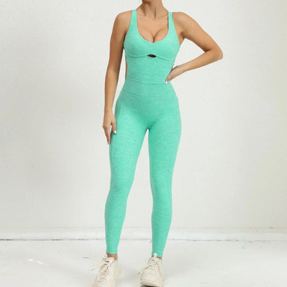 Seamless Yoga Jumpsuit – Sculpted Fit & Feminine Flow
