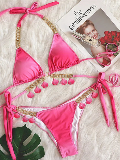 Shell-Diamond Bikini – luxuriös, verspielt & absolut strandtauglich