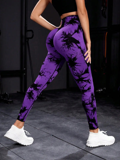 Tie-Dye Yoga Leggings – Perfekter Sitz & Stylischer Look